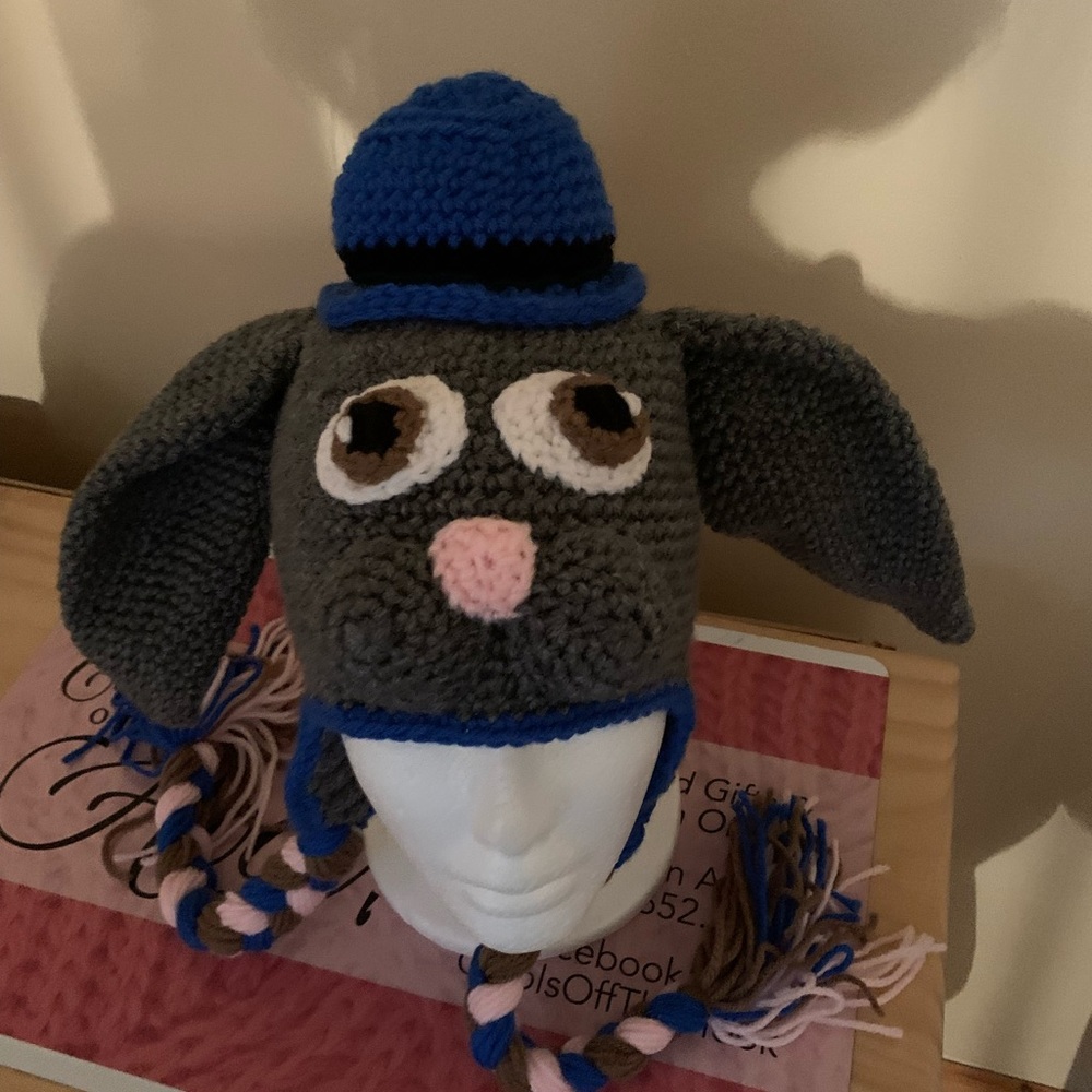 Easter bunny hat hand crocheted